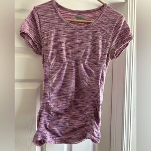 Athleta Heathered Purple Short Sleeve Top